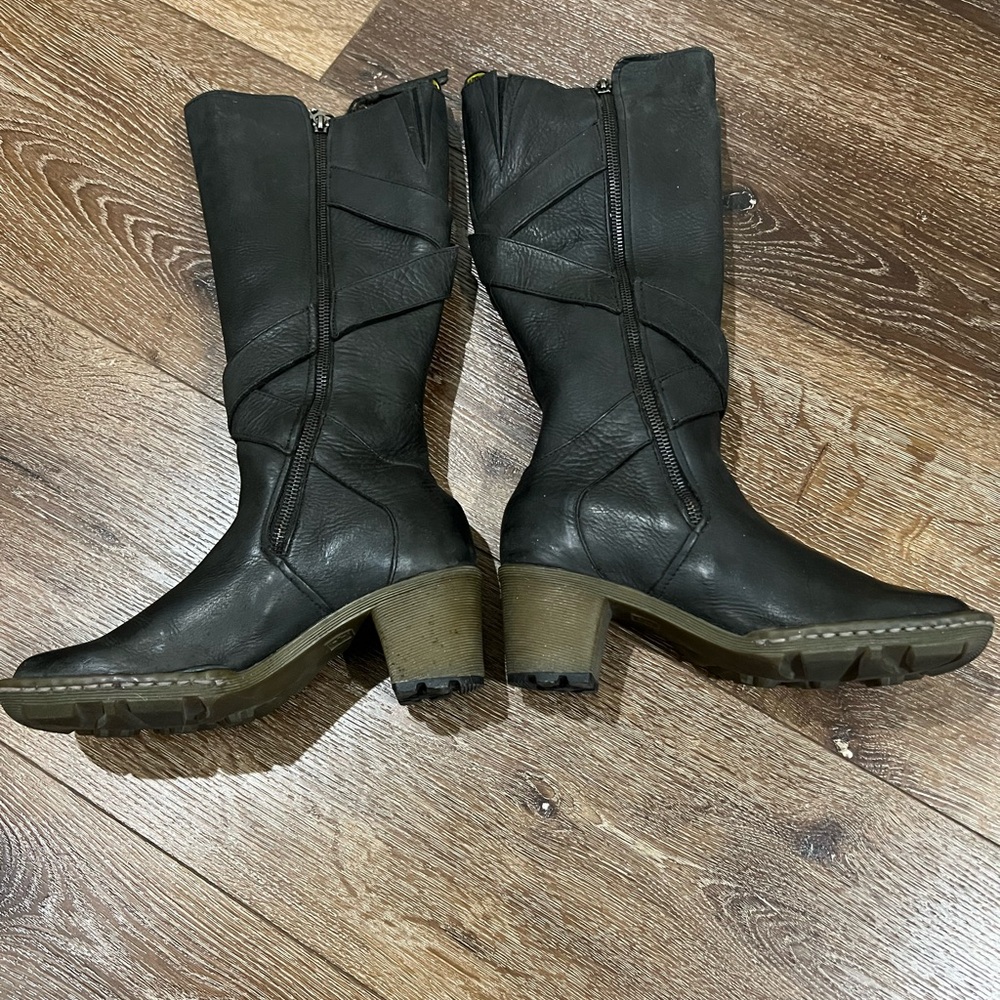 Dr martens heel boots Women's Black Leather size 6 - Picture 4 of 12
